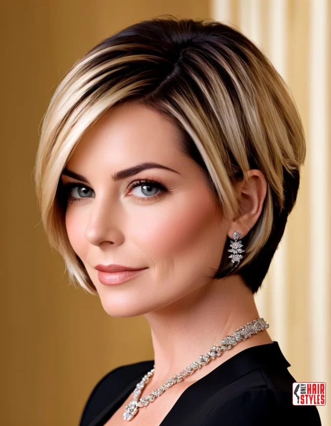 Sleek and Straight Bob | Layered Bob Hairstyles For Women Over 50 With Fine Hair