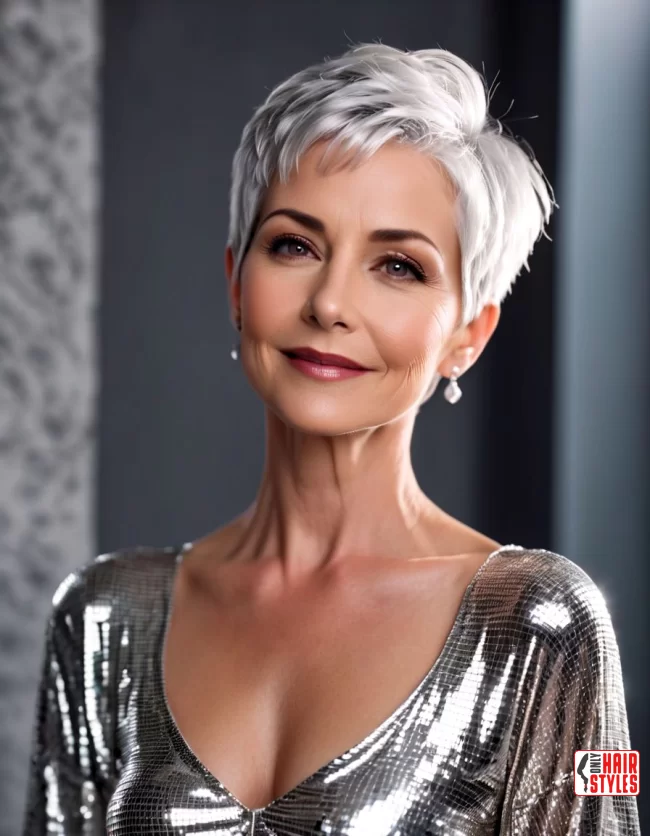 Silver Pixie | Trending Short Hairstyles For Women Over 50 (2024)