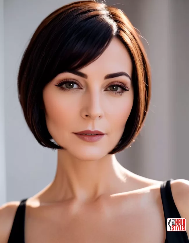 Sleek Bob with Side Part | Trending Short Hairstyles For Women Over 50 (2024)