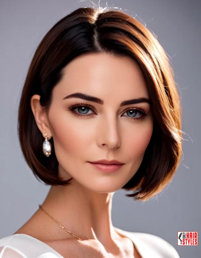 Sleek Bob with Side Part | Trending Short Hairstyles For Women Over 50 (2024)