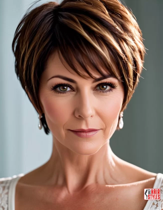 Layered Crop | Trending Short Hairstyles For Women Over 50 (2024)