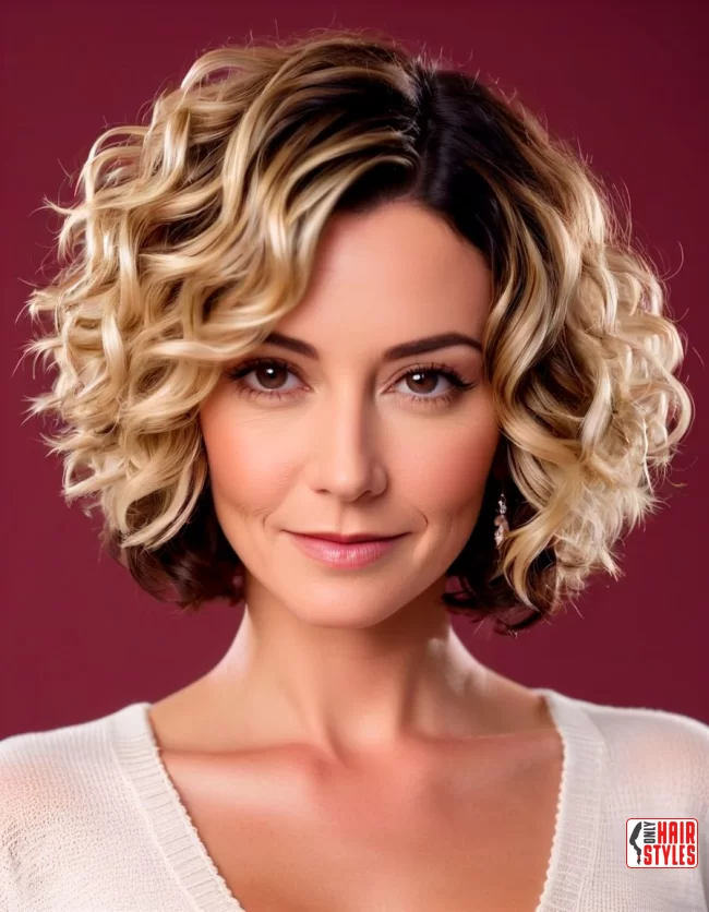 Curly Bob | Trending Short Hairstyles For Women Over 50 (2024)