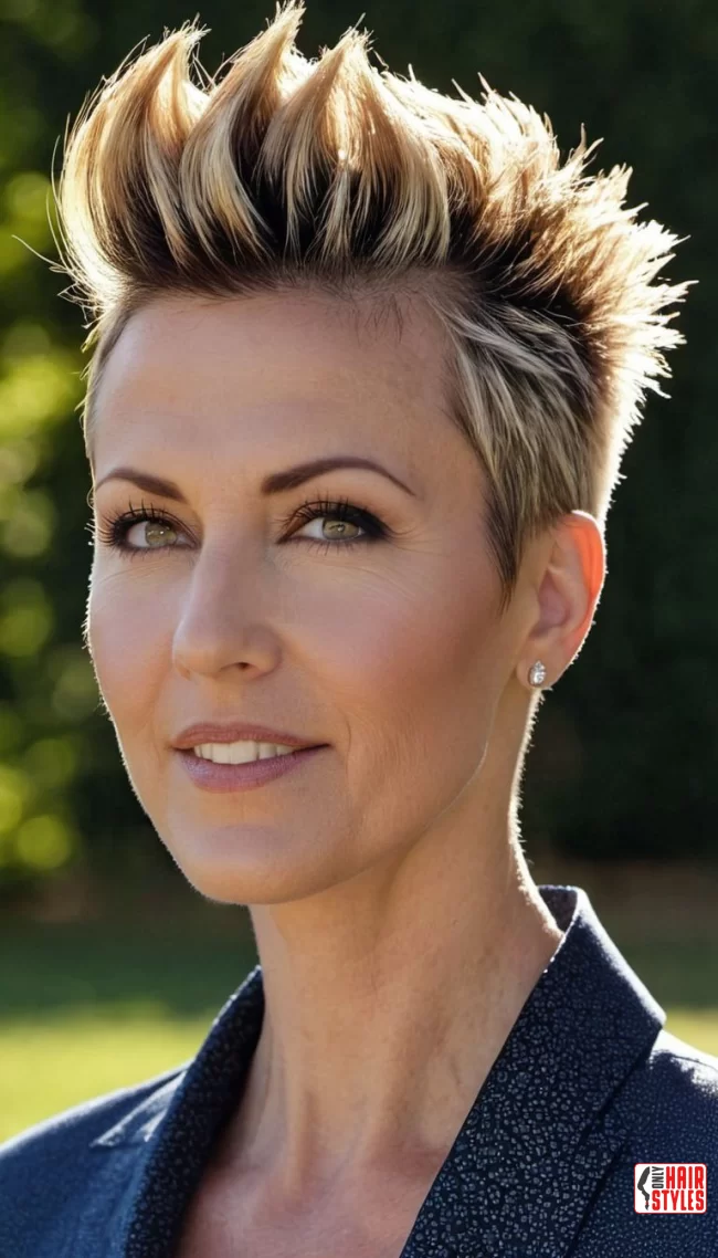 Elegant Faux Hawk | 25 Short Hairstyles To Feel Great In Your 40S 