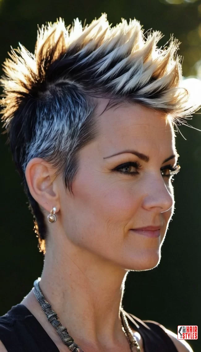 Textured Mohawk Pixie | 25 Short Hairstyles To Feel Great In Your 40S 