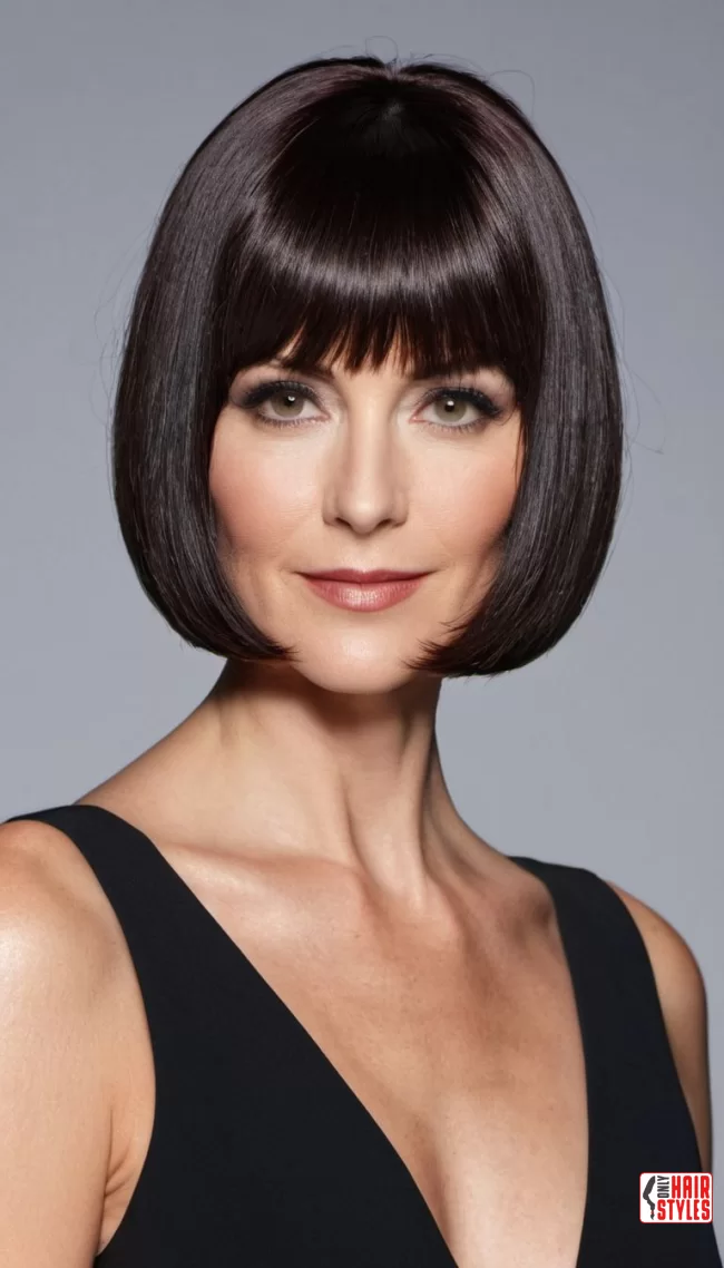 Sleek Bob with Bangs | 25 Short Hairstyles To Feel Great In Your 40S 