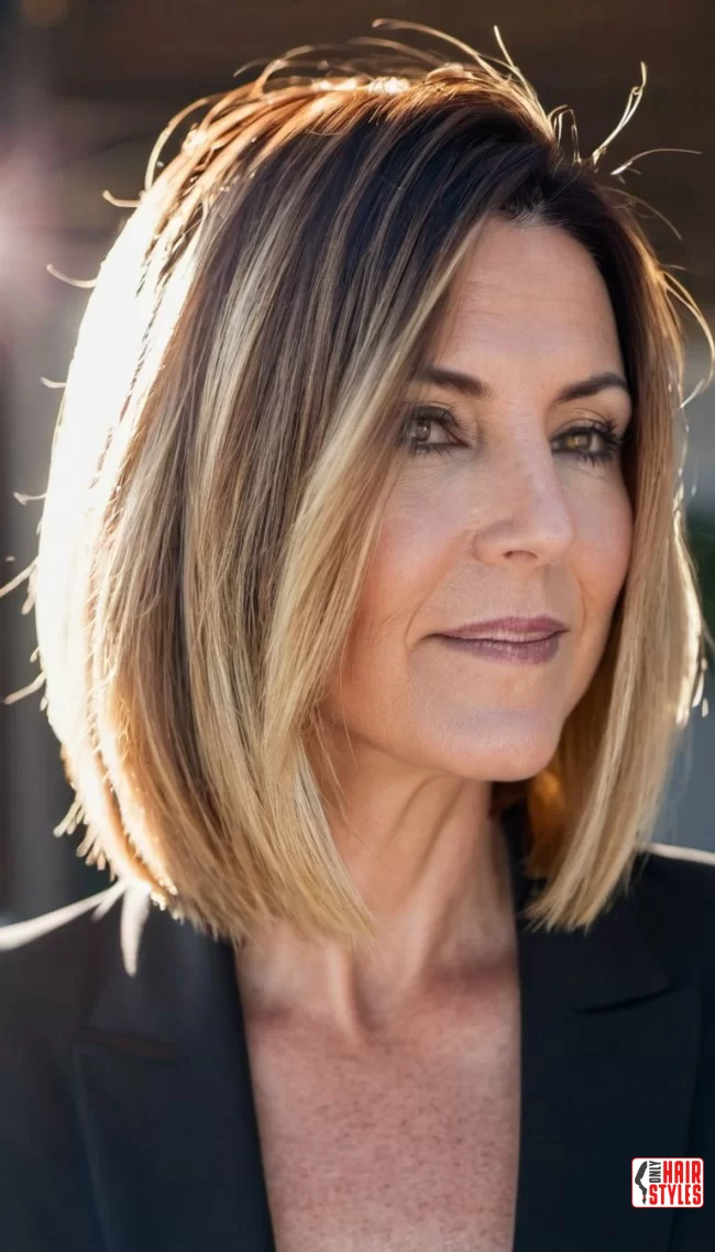 Blunt Cut with Highlights | 25 Short Hairstyles To Feel Great In Your 40S 