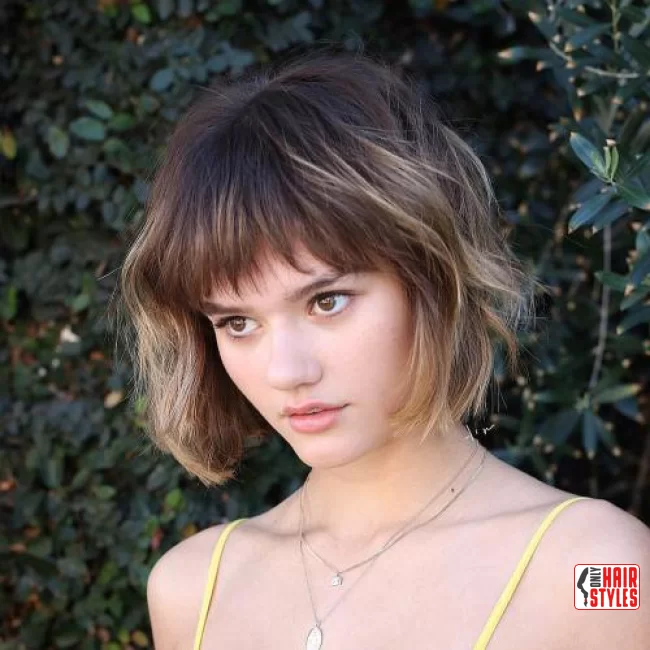Cropped Waves with Bangs | 20 Chic Short Hairstyles For Thick Wavy Hair
