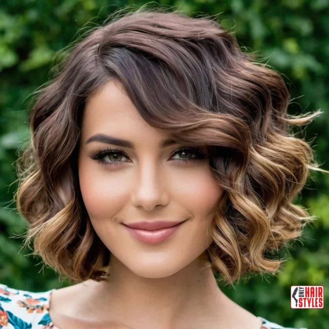 Wavy Lob | 20 Chic Short Hairstyles For Thick Wavy Hair