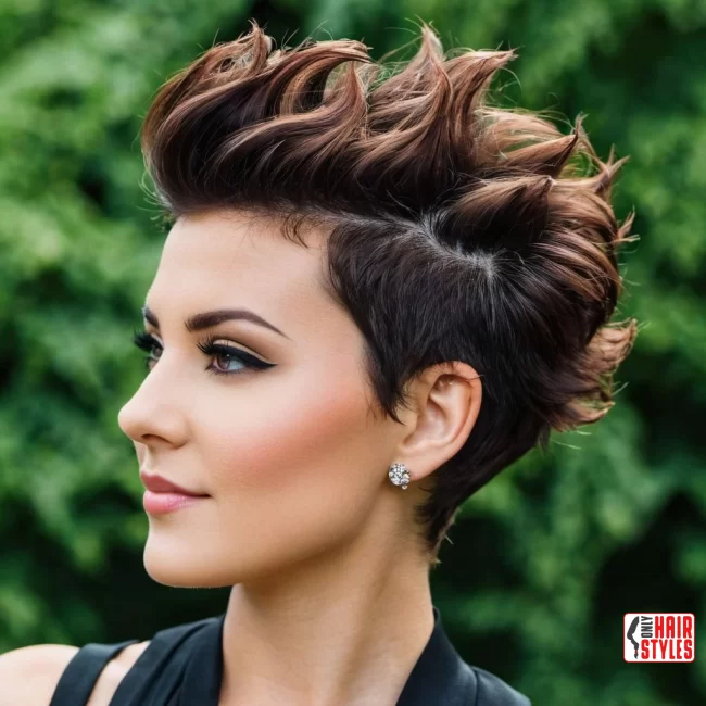 Wavy Mohawk | 20 Chic Short Hairstyles For Thick Wavy Hair