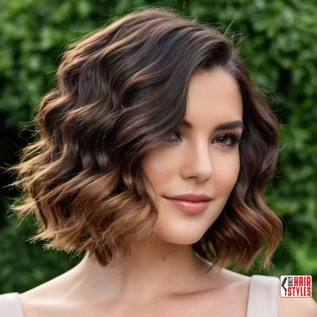Blunt Cut with Waves | 20 Chic Short Hairstyles For Thick Wavy Hair