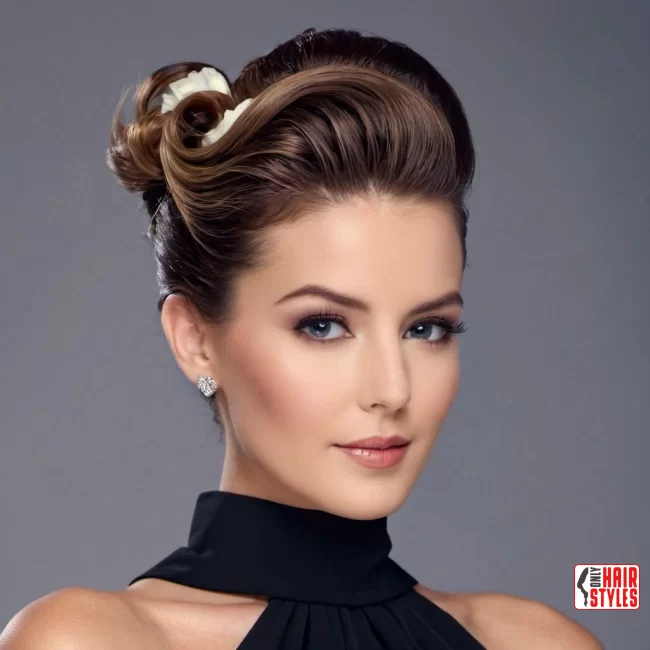 28. Ethereal Elegance: Short Tucked-In Updo | 40 Short Hairstyles That Define Sexy Sophistication In The Last Year