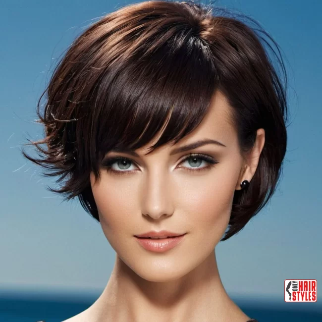39. Effortless Chic: Short Blunt Cut with Side Swept Bangs | 40 Short Hairstyles That Define Sexy Sophistication In The Last Year