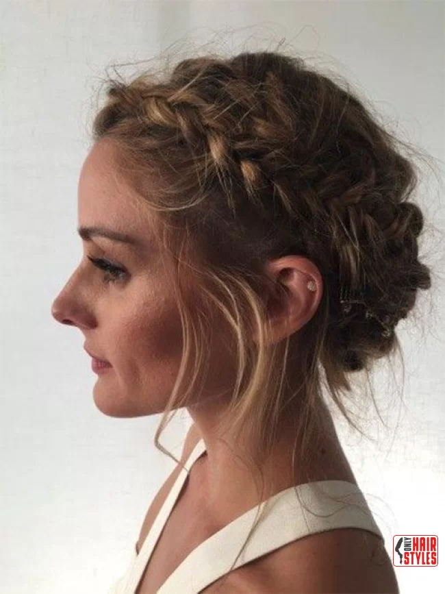 40. Boho Glam: Short Braided Crown | 40 Short Hairstyles That Define Sexy Sophistication In The Last Year