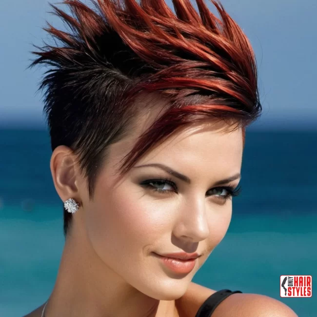 21. Feminine Mohawk with Side-Swept Bangs | 40 Short Hairstyles That Define Sexy Sophistication In The Last Year