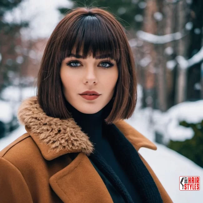6. Blunt Cut with Statement Fringe | Hairstyle Trends For Winter 2024: 7 Hottest Haircuts