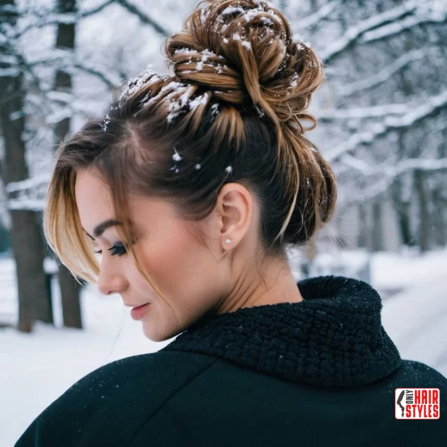 7. Messy Bun with Face-Framing Strands | Hairstyle Trends For Winter 2024: 7 Hottest Haircuts