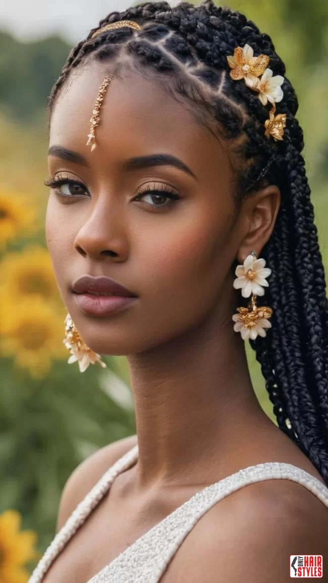 8. Adorned Elegance: Box Braids with Hair Jewelry | Box Braids Hairstyle: A Timeless Elegance In Modern Fashion