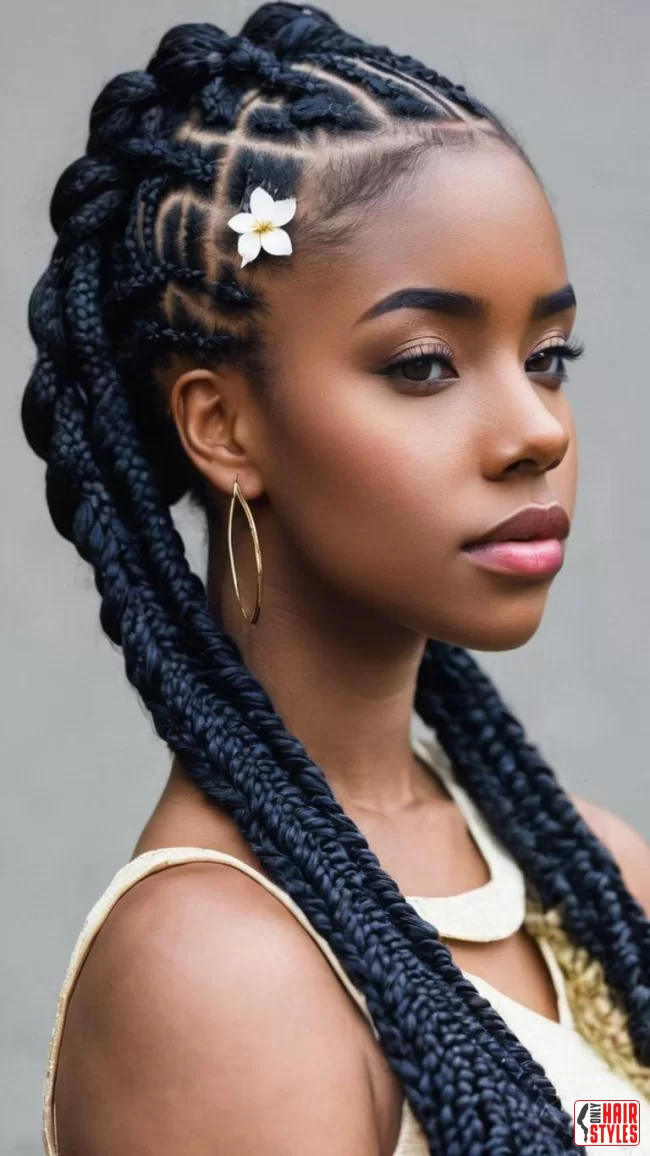 5. Precision in Patterns: Geometric Box Braids | Box Braids Hairstyle: A Timeless Elegance In Modern Fashion
