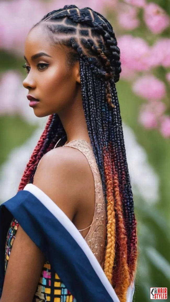 5. Precision in Patterns: Geometric Box Braids | Box Braids Hairstyle: A Timeless Elegance In Modern Fashion