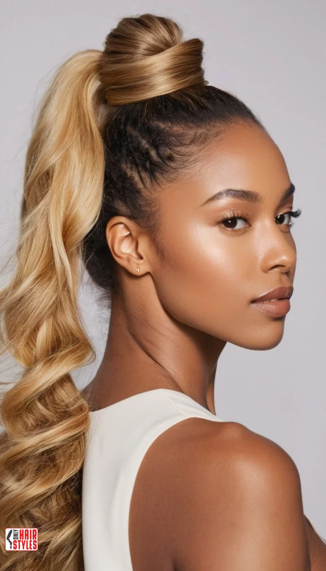 Side-Swept Ponytail | Ponytail Styles For Black Women: Trendy And Elegant Looks