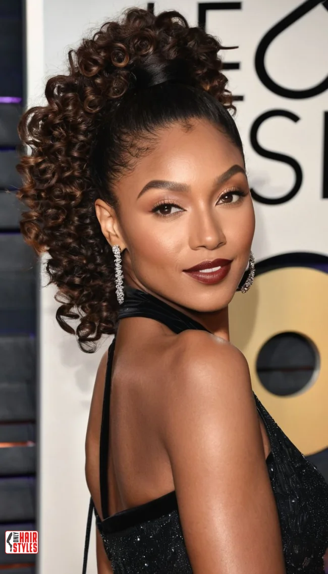 Curly Ponytail | Ponytail Styles For Black Women: Trendy And Elegant Looks