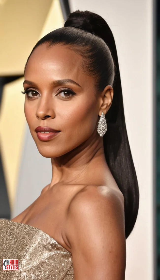 High Sleek Ponytail | Ponytail Styles For Black Women: Trendy And Elegant Looks