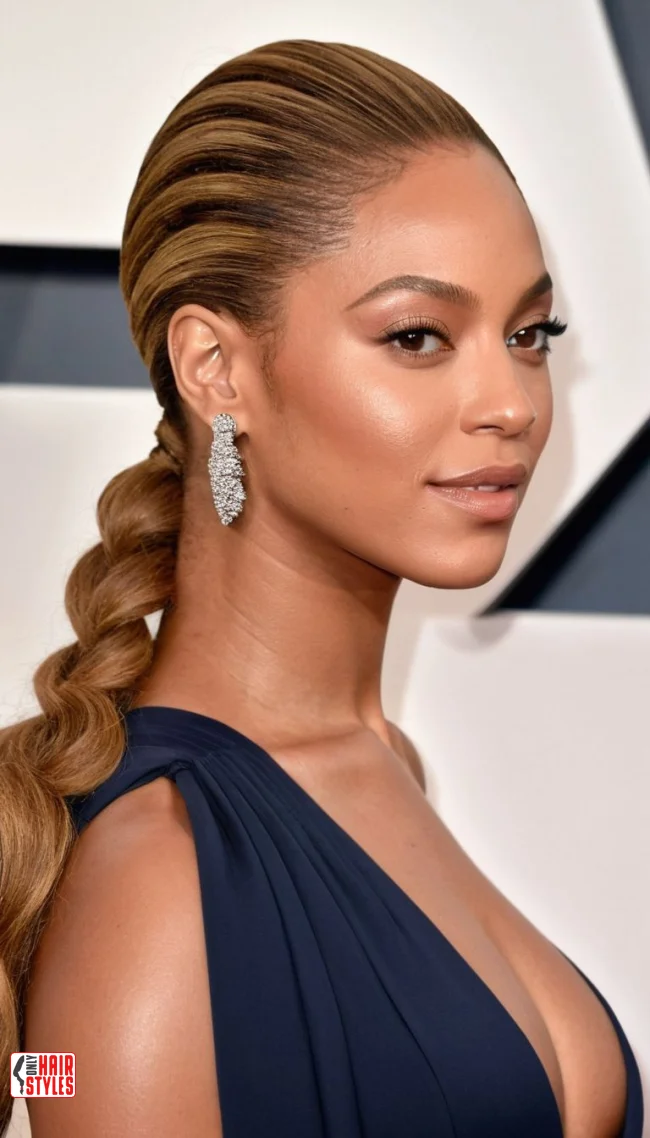 Low Ponytail with a Twist | Ponytail Styles For Black Women: Trendy And Elegant Looks