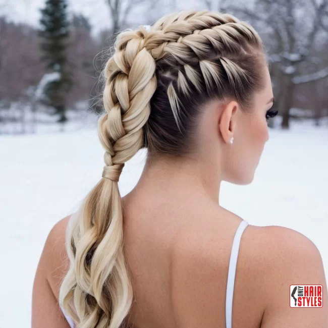 Plaited Low Ponytail | Winter Blonde Hairstyles: 20 Chic Ways To Flaunt This Hair Color