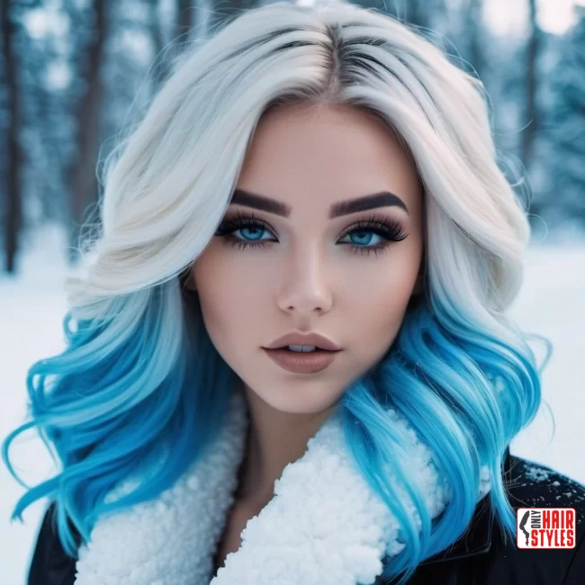 Icy Blue Ombre | Winter Blonde Hairstyles: 20 Chic Ways To Flaunt This Hair Color