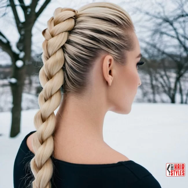 Plaited Low Ponytail | Winter Blonde Hairstyles: 20 Chic Ways To Flaunt This Hair Color