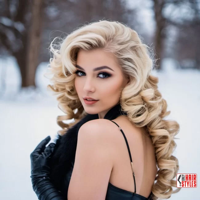 Side-Swept Winter Elegance | Winter Blonde Hairstyles: 20 Chic Ways To Flaunt This Hair Color