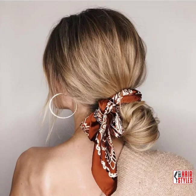 Scarf Wrapped Chignon | Chic And Trendy: 24 Hairstyle Ideas Using A Scarf