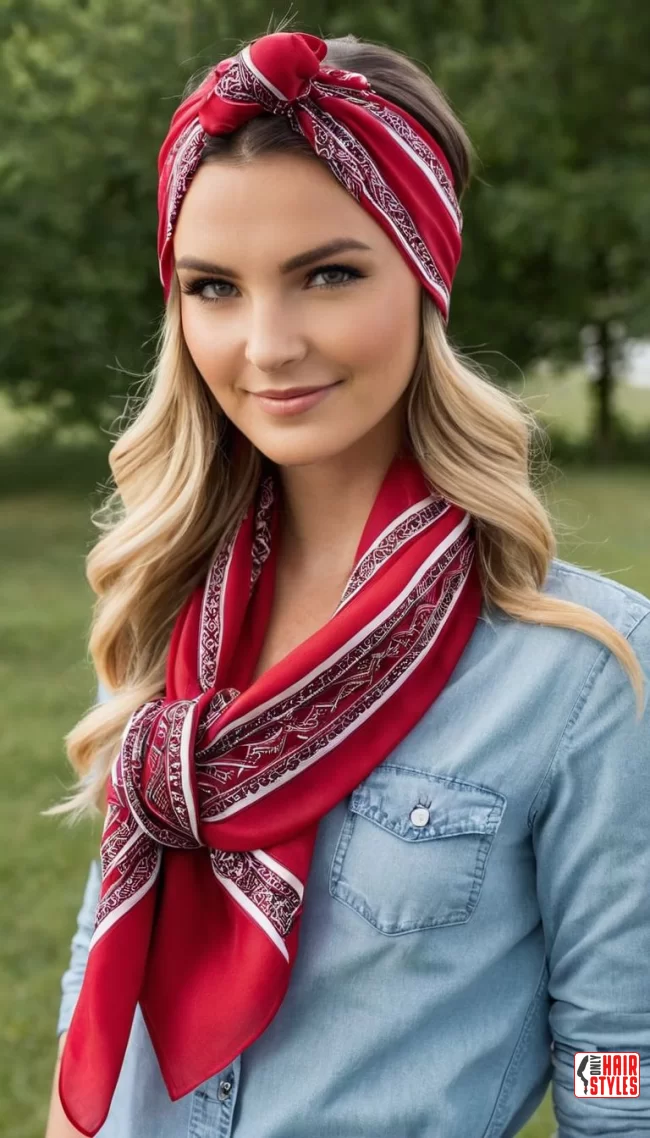 Bandana Knot | Chic And Trendy: 24 Hairstyle Ideas Using A Scarf