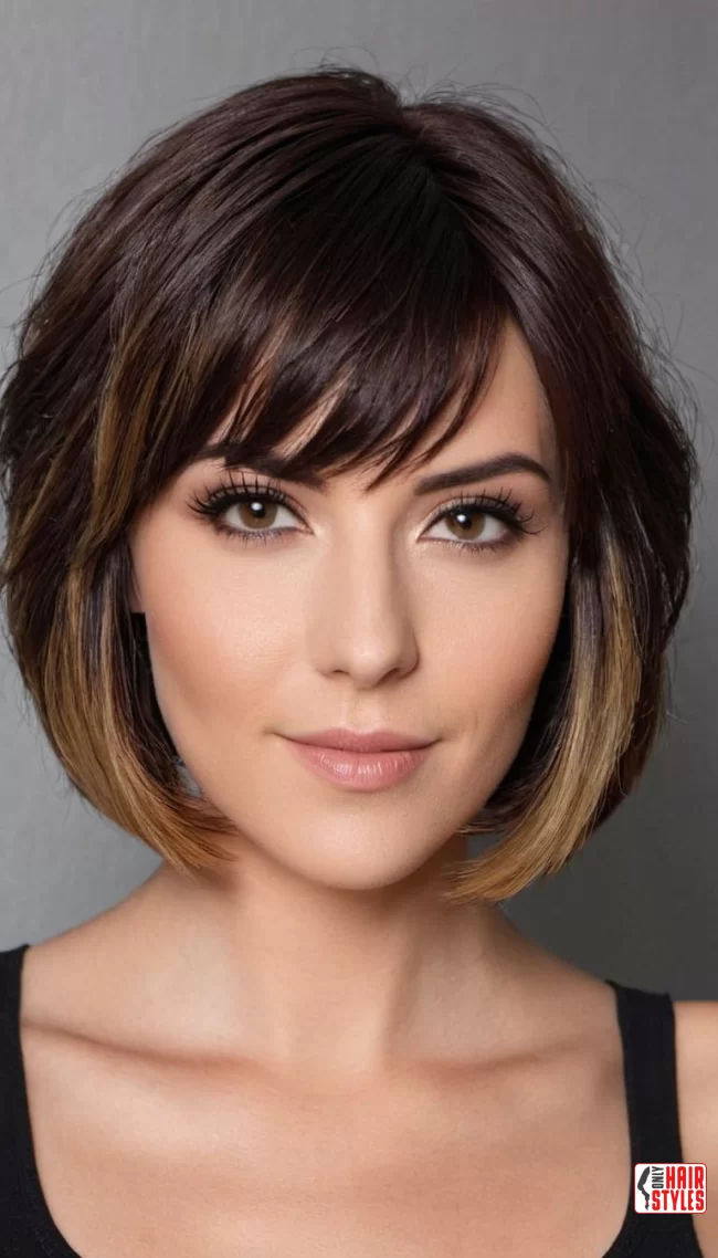 Choppy Bob with Side Swept Bangs | 30 Low-Maintenance Medium-Length Hairstyles With Bangs