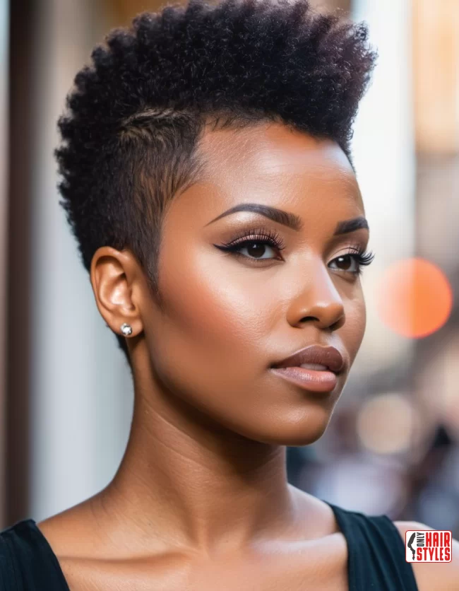 Frohawk | Short Natural Haircuts For Black Women With Round Faces
