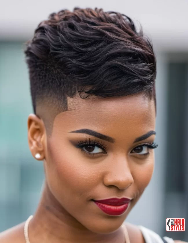 High Top Fade | Short Natural Haircuts For Black Women With Round Faces