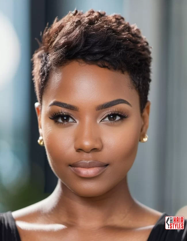 Tapered Cut | Short Natural Haircuts For Black Women With Round Faces