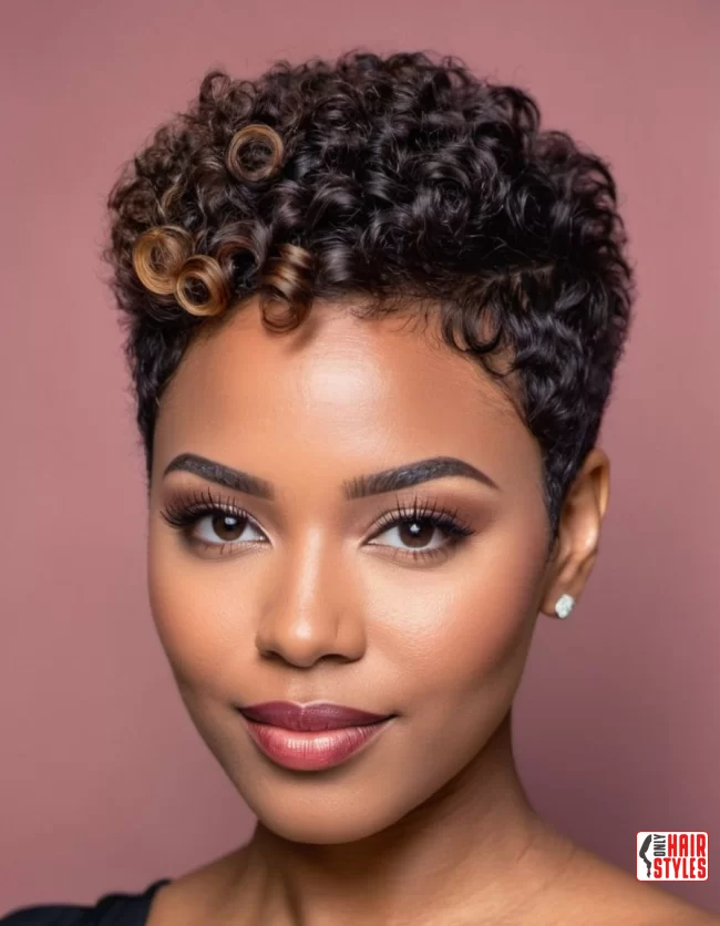 Tapered Cut with Defined Curls | Short Natural Haircuts For Black Women With Round Faces