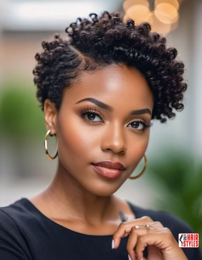 Finger Coils | Short Natural Haircuts For Black Women With Round Faces