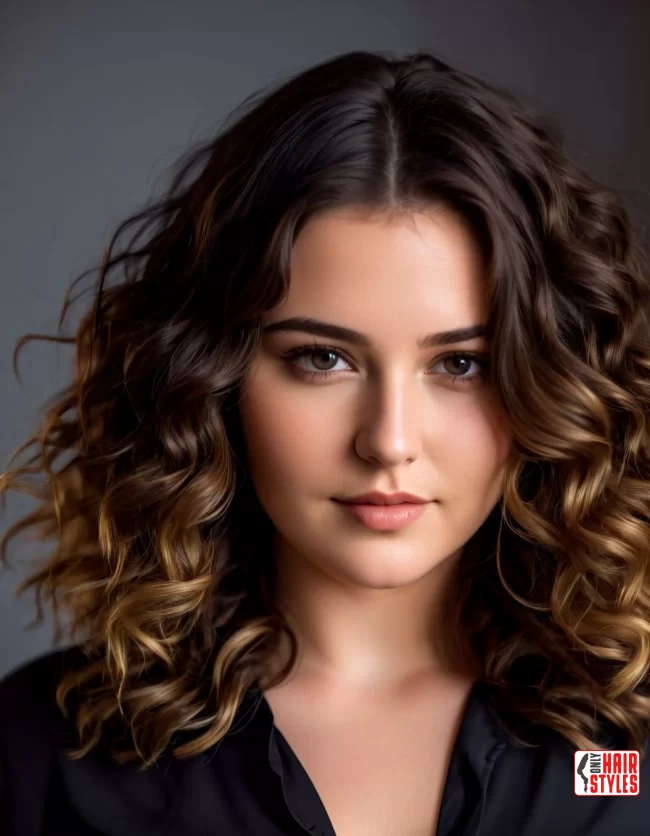 Curly Shoulder-Length Hair | Best Medium-Length Haircuts For Chubby Faces: Style Guide