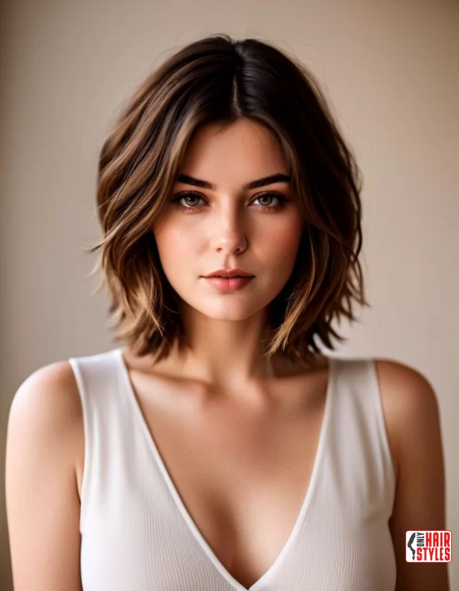 Tousled Bob | Best Medium-Length Haircuts For Chubby Faces: Style Guide