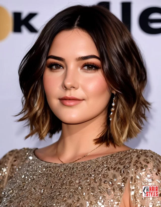 Layered Lob | Best Medium-Length Haircuts For Chubby Faces: Style Guide