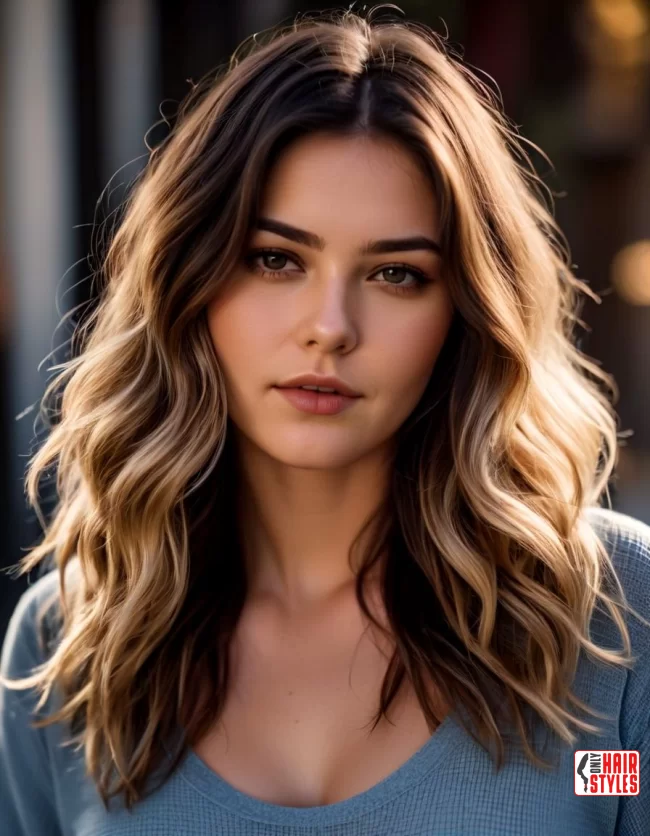 Messy Waves | Best Medium-Length Haircuts For Chubby Faces: Style Guide