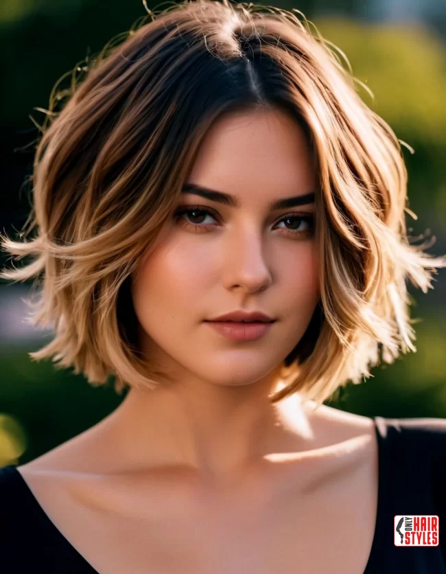 Tousled Bob | Best Medium-Length Haircuts For Chubby Faces: Style Guide