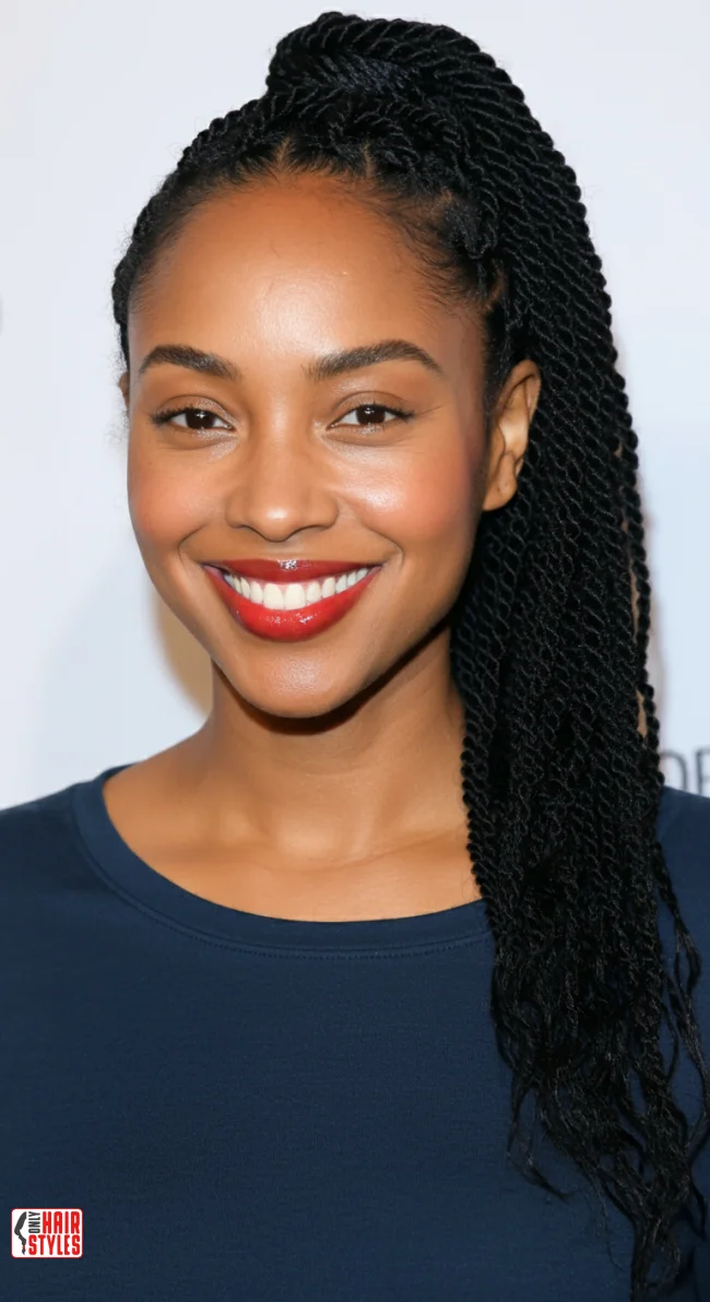 10. Flat Twist Ponytail | 10 Simple Flat Twist Styles For Quick Everyday Looks