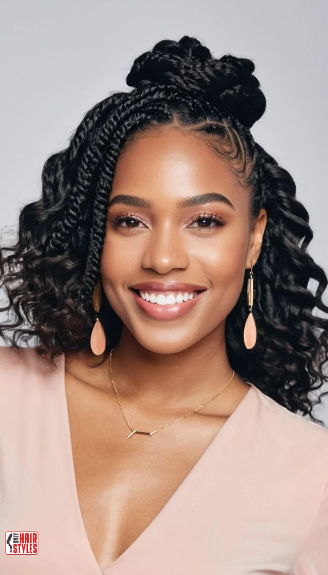 6. Half-Up, Half-Down Flat Twists | 10 Simple Flat Twist Styles For Quick Everyday Looks