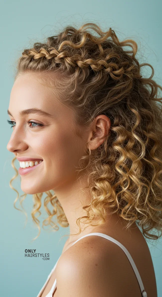9. Crimped Crown Braid | 10 Best Crimped Hairstyles Trending In 2024