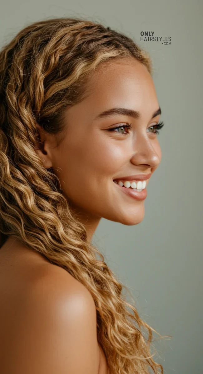 6. Side-Swept Crimped Hair | 10 Best Crimped Hairstyles Trending In 2024