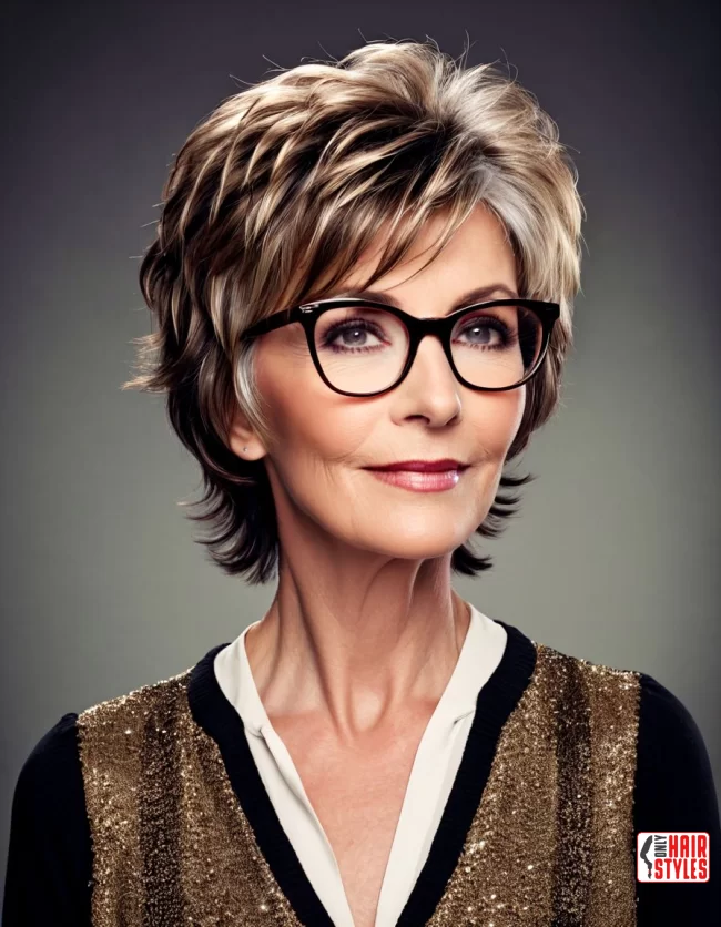 Tousled Shag | Short Hairstyles For Women Over 60 With Fine Hair And Glasses