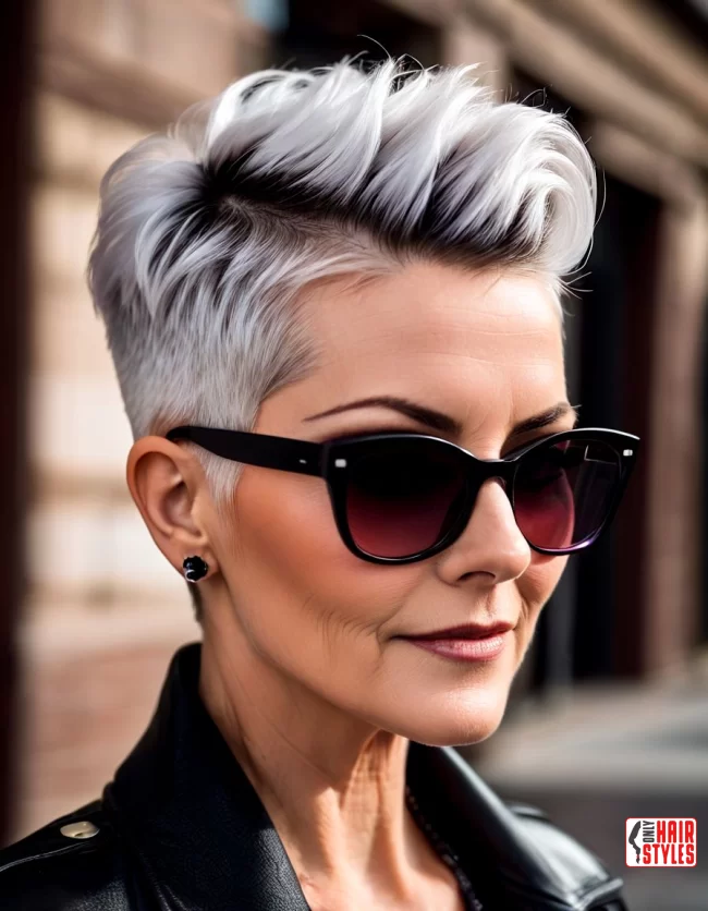 Textured Undercut | Short Hairstyles For Women Over 60 With Fine Hair And Glasses